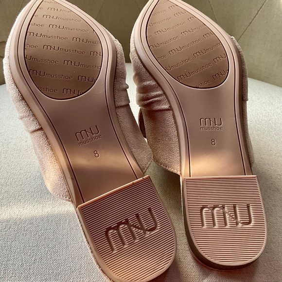 MNJ musshoe slide mule in light tan, size 8 - Picture 3 of 5